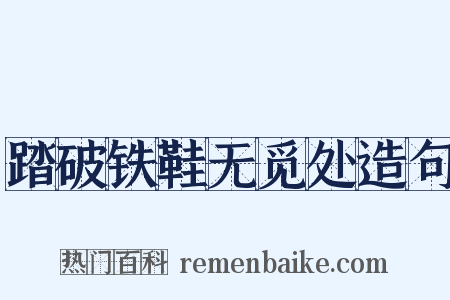 踏破铁鞋无觅处造句是什么意思的图片